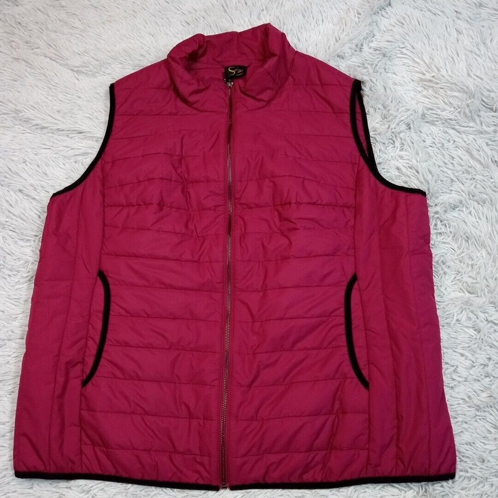 Serena Williams Vest Womens 2X Purple Puffer Lightweight Outdoor Gorpcore